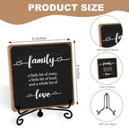 Farmhouse Decor Sign, Home Plaque Wooden with Stand, Housewarming Gifts for Women Men Family, Table Desk Cubicles Accessories for Living Room Bedroom Home Decorations - Image 2