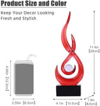 Modern Abstract Art Table Decoration,Resin Flame Statue Modern Centerpiece Ornaments for Living Room Great Gift Idea Home Decor,Collectibles (Red) - Image 3