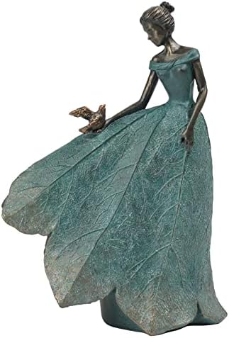 Guichifun Fairy Statue Home Decoration Leaf Angel Girls 8.5 x 5 x 12 Inch by Guichifun