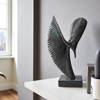 Modern Abstract Eagle Decorative Sculpture, Dining Living Room Desk Decor,Geometric Home Decor Statues,Shelf Top Decor Aesthetics, Coffee Tables or Office Shelves（Bronze Colored） - Image 2