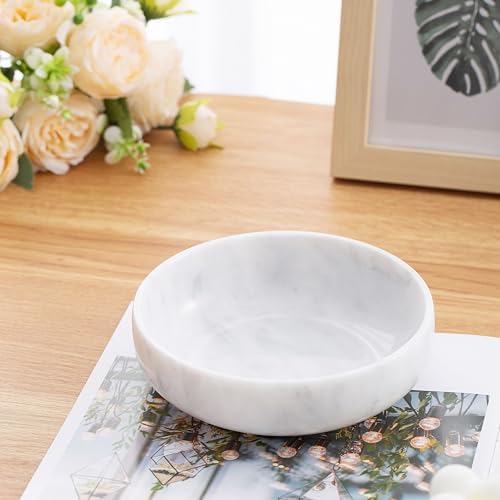5.91'' Large Decorative Bowl, Natural Marble Decorative Bowls for Home Decor, Key Bowl, Large Incense Burner, Smudge Bowl, Coffee Tables Centerpiece, Soap Serving Bowl - Image 4
