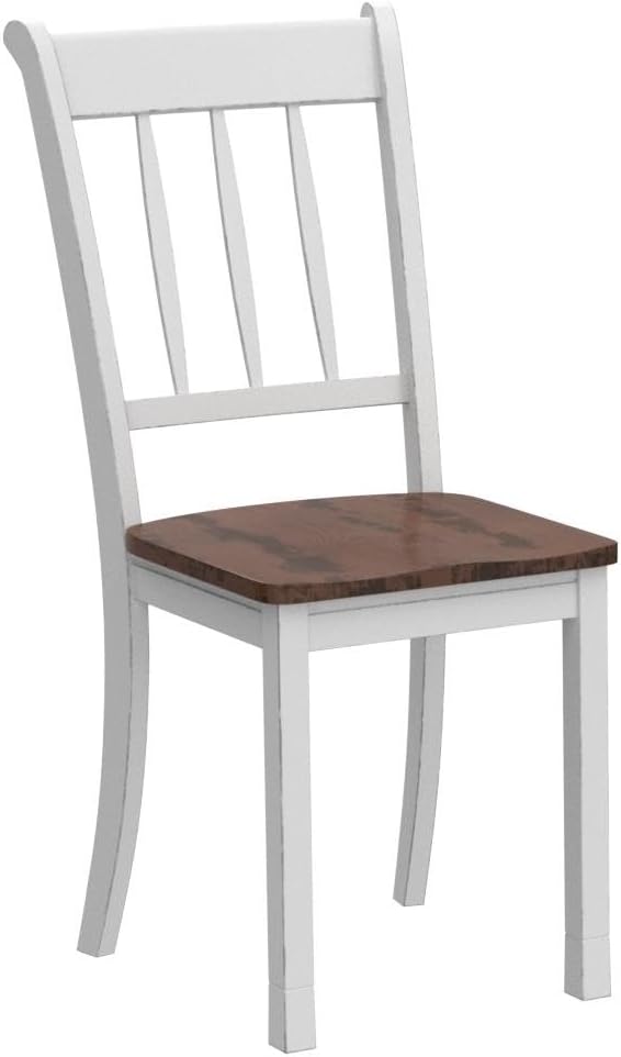 Giantex Wood Dining Chairs Set of 4, Armless Kitchen Chairs w/Solid Rubber Wood - Image 5