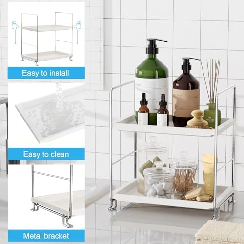 FSyueyun 2-Tier Bathroom Countertop Organizer, Makeup Organizer for Vanity - Image 3