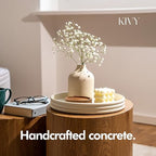 KIVY Round Decorative Concrete Tray 11x1,5 Inch - Circle Coffee Table Tray - Image 2
