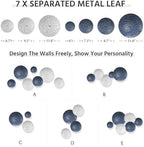 TEIPAI Blue Wall Decor for Home Living Room Gallery,7PCS Metal Art Accent - Image 4