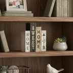 Lineshading 4 Pcs Farmhouse Table Decor Wooden Books Home Sweet Home Sign - Image 4