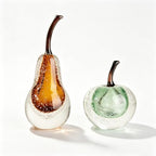 Glass Fruit Apple Statues Home Decor Modern Style Figurine Decorative Ornaments for Living Room, Shelf Decor, Office Desktop, Cabinets(Green Apple Ornament) - Image 3