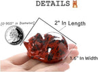 QINJIEJIE 2" Red Obsidian Cat Crystals Decor Statue Sleeping Cat Figurines - Image 4