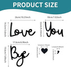 Love You Bye Wood Sign Home Decor Boho Decor Wall Decor Express Love and Warm for Your Family Lovers Wall Art Gift Hallway Entryway Door Valentine Decorations for Home (L) - Image 7