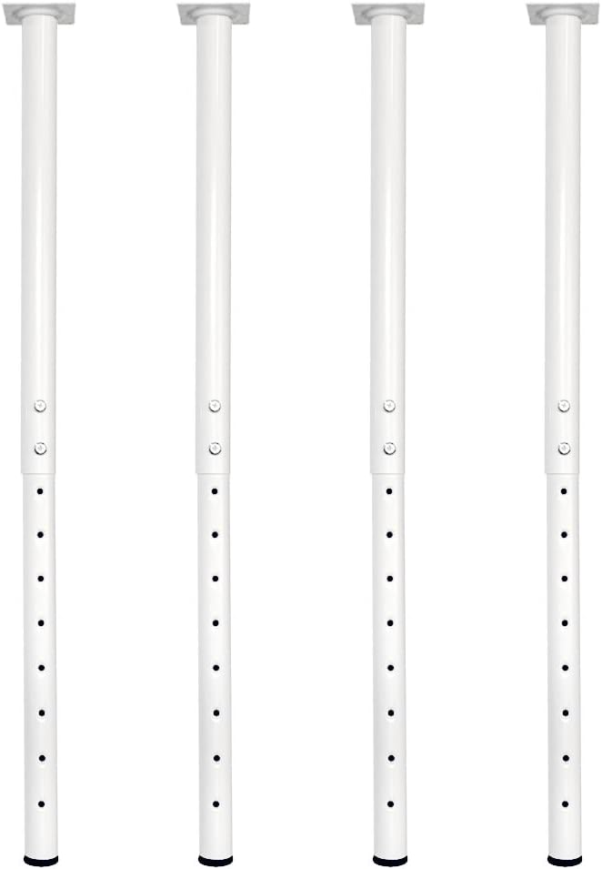 QLLY 24-40 inch Adjustable Metal Table Legs, Heavy Duty DIY Desk Legs by QLLY