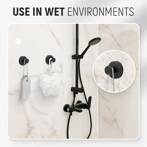 Suction Cup Hooks for Wreaths on Glass, 2025 New Model No-Drill Suction Cup Hooks, Wreath Hangers for Front Doors, Metal Towel Hooks for Showers Bathrooms Mirrors (4, Silver) - Image 3
