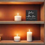 God Is Within Her Bible Verse Artwork Black Wood Box Sign Rustic Farmhouse Style Psalm 46 : 5 Christian Wood Block Plaque 5 X 5 Inches Home Office Desk Sign Decor for Presents - Image 5