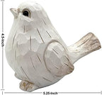 NEW White Modern Farmhouse Bird Figurine, Bird Statue Sculpture - Carved Rustic Distressed Animal Bird Ornaments - Home Decor Accents Collectible Bird Figurine | Spring - Image 2