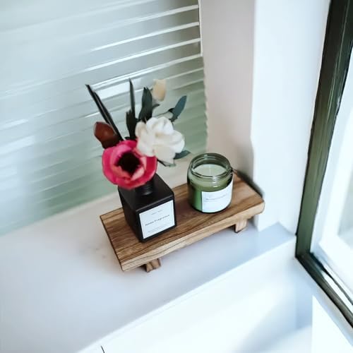 Wood Riser for Decor, 8.66X3.54in Wood Pedestal Stand, Small Wooden Riser for Bathroom for Kitchen Counter - Image 3
