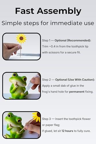 Frog Figurine, Patriotic Resin Frog Statue with Flag, Shelf Decor for Living Room Desk Office, Funny Frog Outdoor Decor for Yard Patio Porch and Lawn, Garden Frog Gifts for Women and Men - Image 5