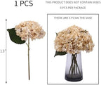 Kimura's Cabin 6pcs Hydrangea Artificiales Flowers Faux Hydrangeas,Cream - Image 2