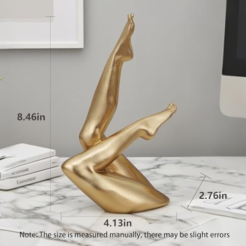 Golden Legs Sculpture Resin Statues Living Room Home Decor Bent Leg - Image 3