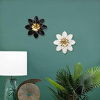 Metal Flower Wall Art Decor, 9.5“ Rustic Modern Floral Sculpture, Distressed Iron Wall Hanging Home Decoration Accent Artworks for Indoor Kitchen Bedroom Living Room Office Outdoor Garden Patio - Image 5