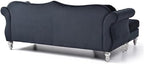 Glory Furniture Hollywood Velvet Sofa Chaise in Black - Image 5