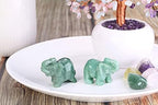 Jovivi Green Aventurine Crystal Elephant Figurines 1.5'' Green Room Decor - Image 5