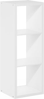 Furinno Cubicle Book Shelf, 3-Cube Bookshelf, Extra Thick Frame Horizontally & - Image 10