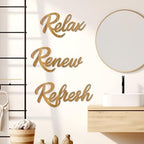 3 Pcs Bathroom Wall Decor Bathroom Wall Art Relax Renew Refresh - Image 5
