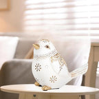 Boho White Bird Figurine for Home Decor,Resin Shelf Accent Sculpture - Image 6