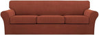 Turquoize 4 Piece Sofa Covers for 3 Cushion Couch Sofa Slipcover Soft Couch by Turquoize
