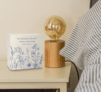 Ku-Dayi Blue and White Flowers Bible Verse Wooden Box Sign, Scripture Christian Wood Box Decorations for Church Home, His Mercies Are New Every Morning Wooden Block Plaque Desk Shelf Decor 5x5 Inch - Image 4
