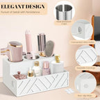 Hair Tool Organizer, Hair Dryer Holder Wall Mounted, Bathroom Countertop Organizer for Bathroom Accessories, Blow Dryer Organizer for Curling Iron, Hair Styling Tools, Vanity Organizer for Makeup - Image 6