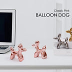 Notakia Cute Ceramics Pink Balloon Dog Statue Crafts Living Room Desktop Decorations,Handmade Modern Small Ceramic Animal Statue Ornament Home Decor Accents (Pink Balloon Dog) - Image 6