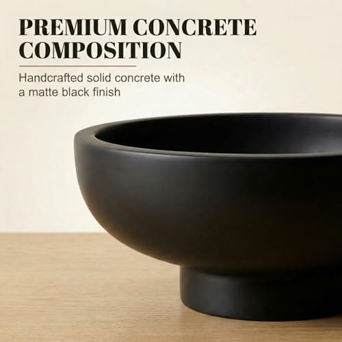 OAKOA Black Decorative Bowl for Home Decor - Black Fruit Bowl Decorative - Image 4