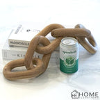 21" Natural Wood Chain Link Decor, Decorative Coffee Table Accent - Image 4