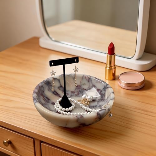 Luxury Natural Marble Decorative Bowl, Centerpiece Catchall Tray Home Decor - Image 2