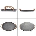 Hipiwe Galvanized Metal Iron Tray Industrial Farmhouse Decor Serving Trays - Image 6