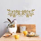 ESTART 2 Pcs Metal Tree Leaf Wall Art Vine Branch Decor, Gold - Image 3