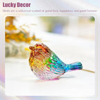 3 Inch Colorful Blown Glass Bird Collectible Figurines for Home Table Decor - Image 4