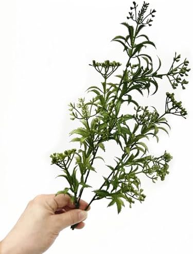 Artificial Plant Fake Boston Fern Stems, Faux Persian Flowers Stem Realistic Plants Plastic Greenery Bushes Ferns Shrubs for Home Decor Indoor Outdoor Garden Wedding Bouquet DIY Decoration - 5 Pack - Image 6