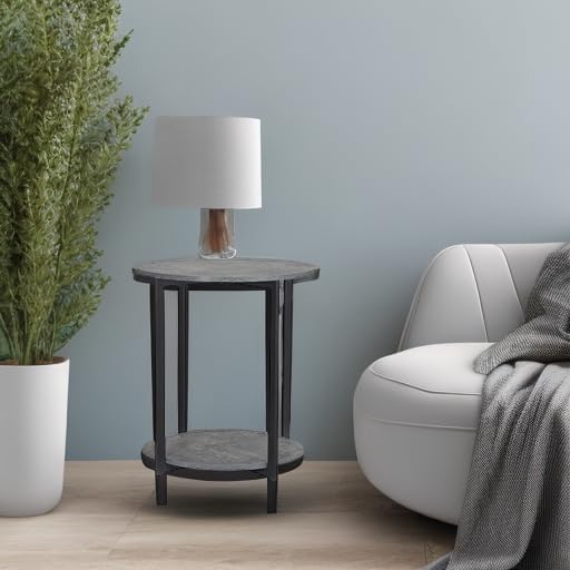 Household Essentials Jamestown Round Side End Table - Image 5