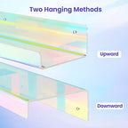 upsimples 2 Pcs 15" Iridescent Acrylic Shelves for Wall Decor and Display - Image 6