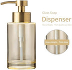 Enra Gold Foaming Soap Dispenser, Thick Glass Bathroom Hand Soap Dispenser - Image 3