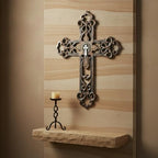 Comfy Hour 13.3 Inch Wall Crosses for Home Decor, Ornate Decorative Cross - Image 4