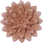 Succulent Metal Flowers Wall Decor - 3D Metal Wall Decor, Flower Art, Pink by BNUnityinc
