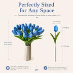 Mandy's 20pcs Artificial Light Blue Tulips - Image 3