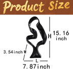 15" Modern Abstract Ribbon Decorative Sculpture, Knot Sculptures,Home Decor,Coffee Table Statues,Dining Living Room Desk Decor（Black） - Image 3