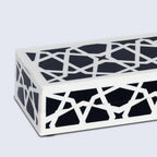 Handicrafts Home Black Decorative Jewelery Storage Box with Lid, 10x2.5x1.5 - Image 5