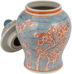 Creative Co-Op Decorative Ceramic Ginger Jar with Domed Lid, Light Blue - Image 3