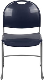 Flash Furniture HERCULES Series 880 lb. Capacity Navy Ultra-Compact Stack Chair - Image 4