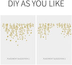 Gold Metallic Wall Decals Peel and Stick Large Wall Stickers Large Sketch Minimal Line Transfer for Women Living Room, Bedroom Decor, Gold Vines - Image 4