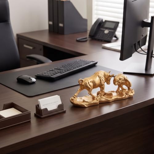 Bull and Bear Statue - Wall Street Bull Decor, Stock Market Gifts - Image 2